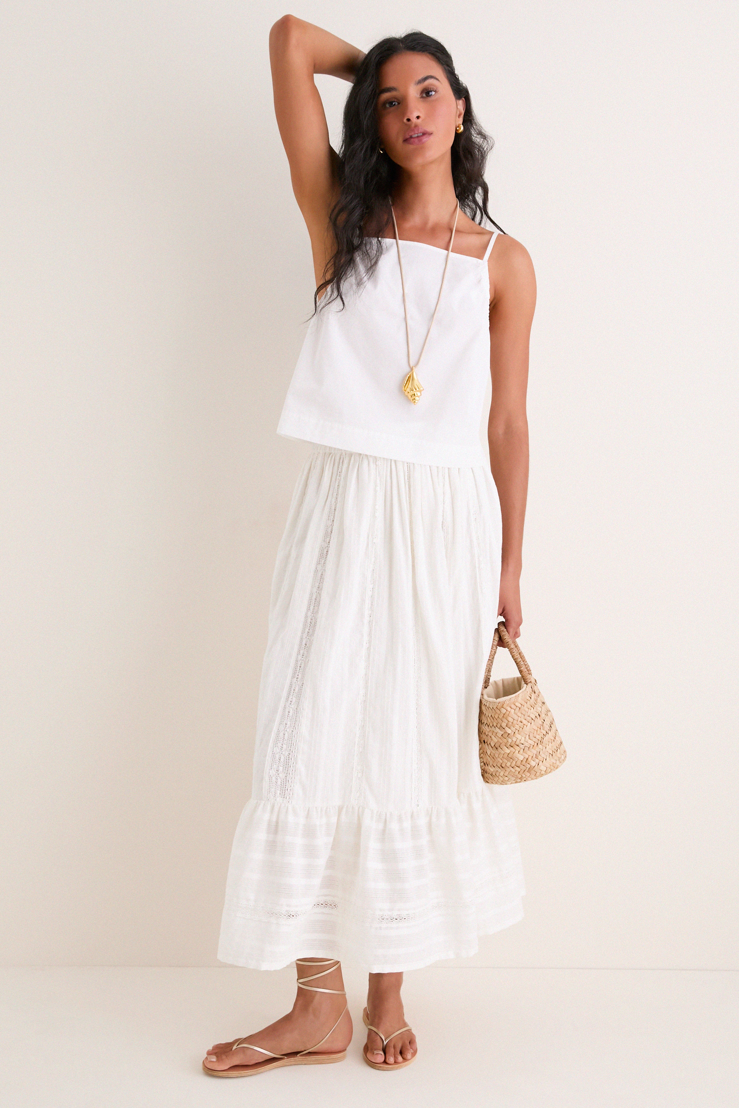 White Lace Beatrice Skirt | Tuckernuck