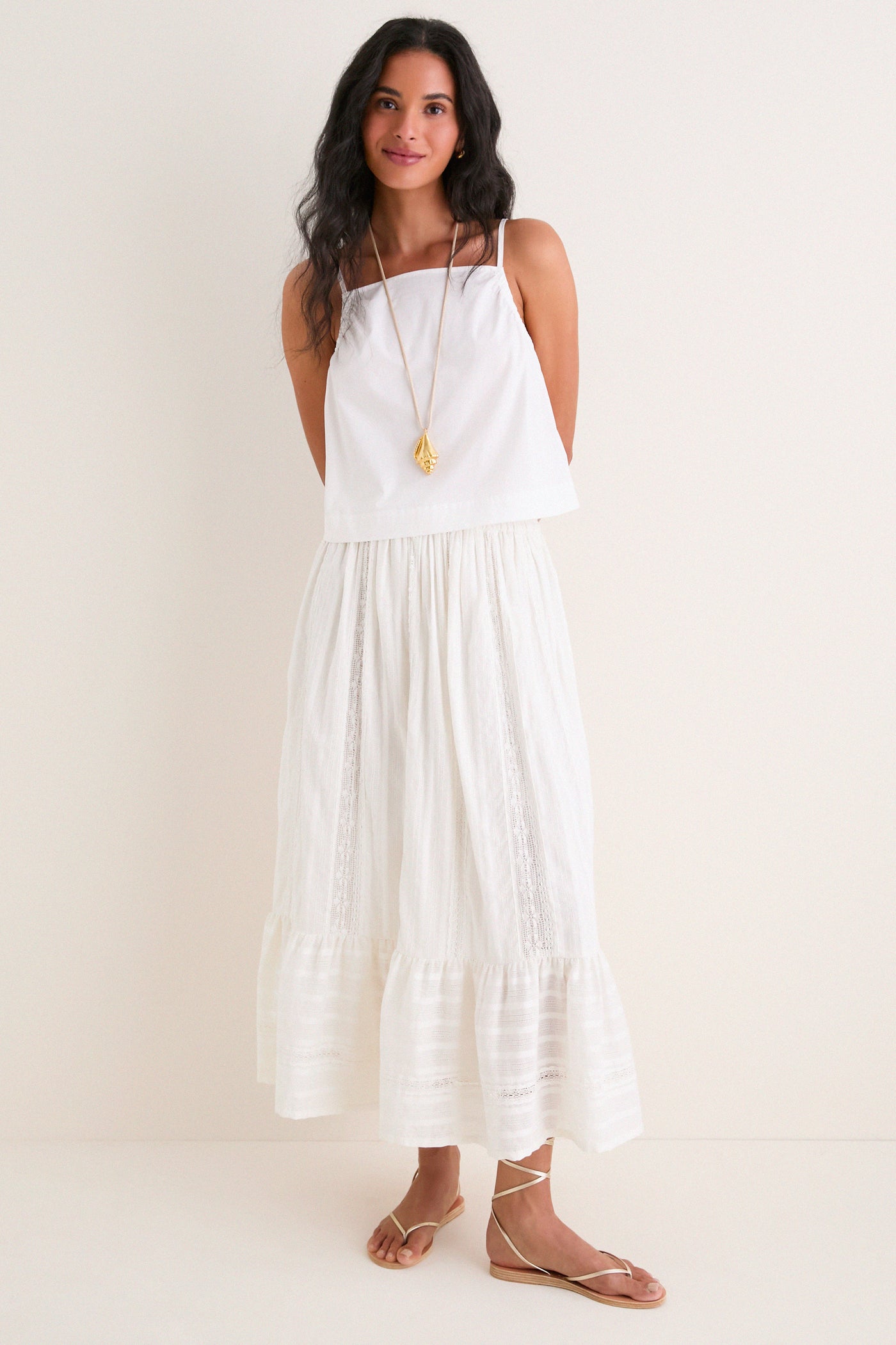 White Lace Beatrice Skirt