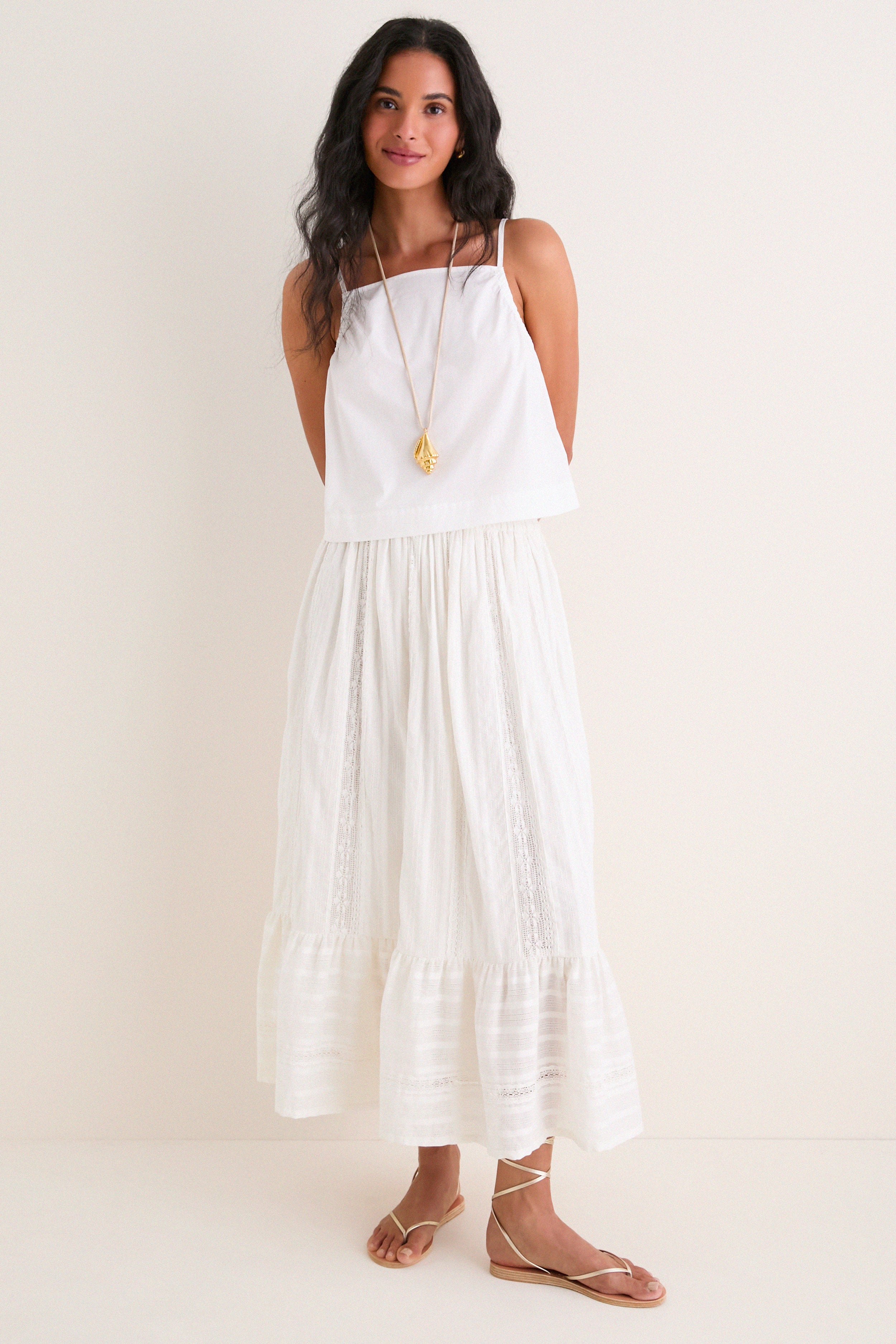 White Lace Beatrice Skirt