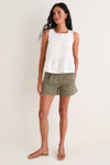 Washed Olive Wells Shorts