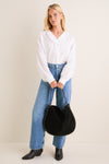 Black Soft Suede Oskan Hobo