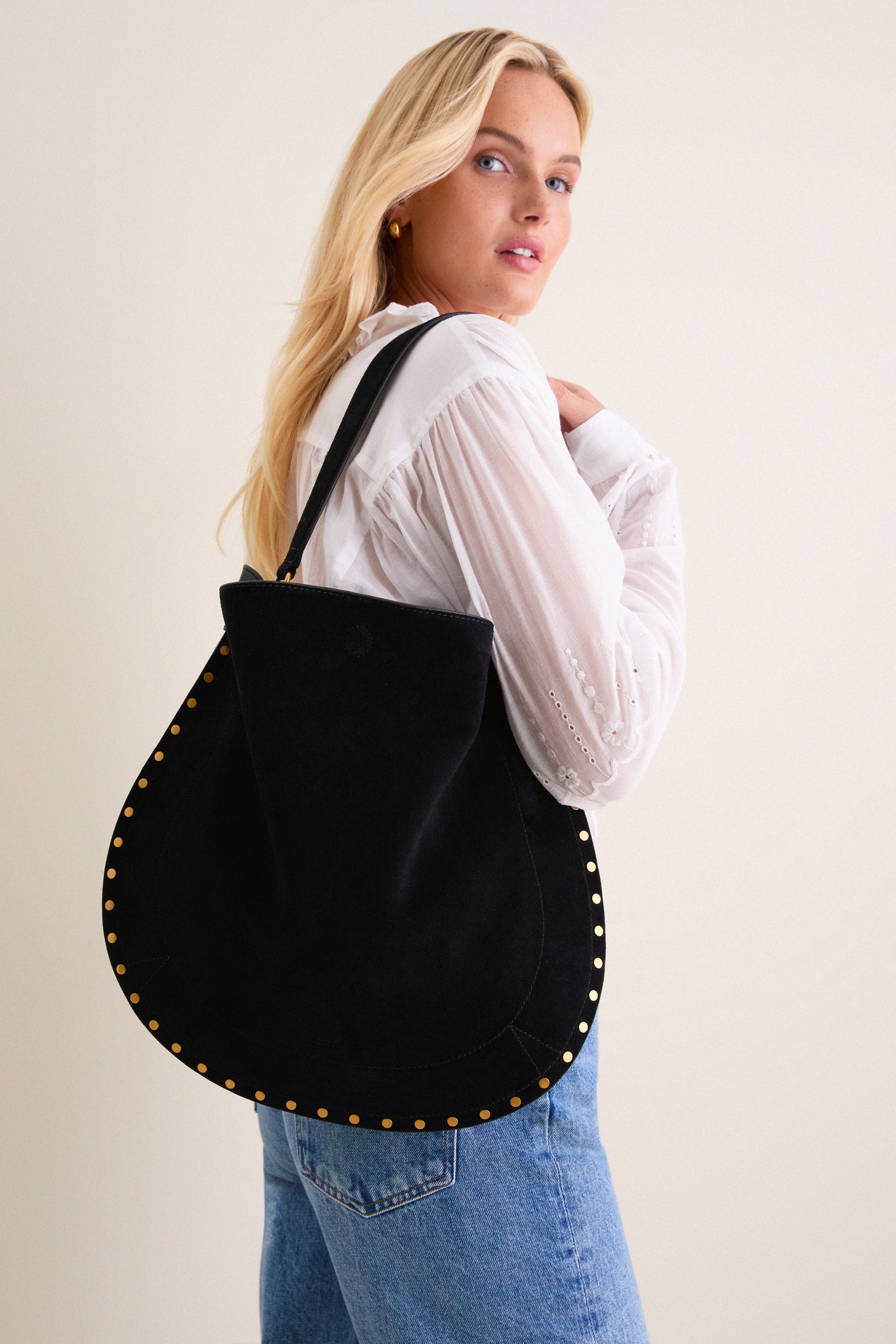 Black Soft Suede Oskan Hobo