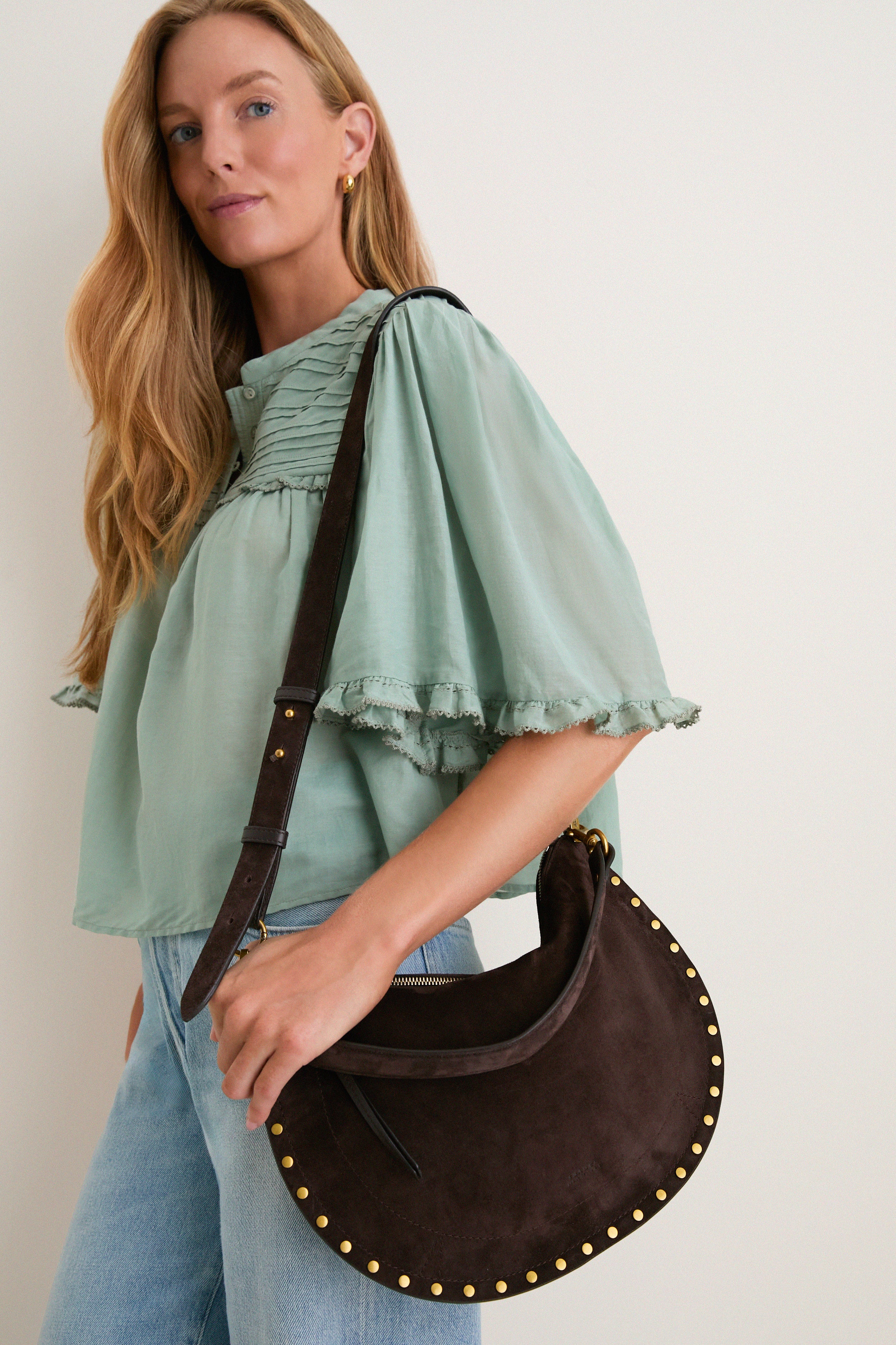 Coffee Oskan Soft Zip Shoulder Strap