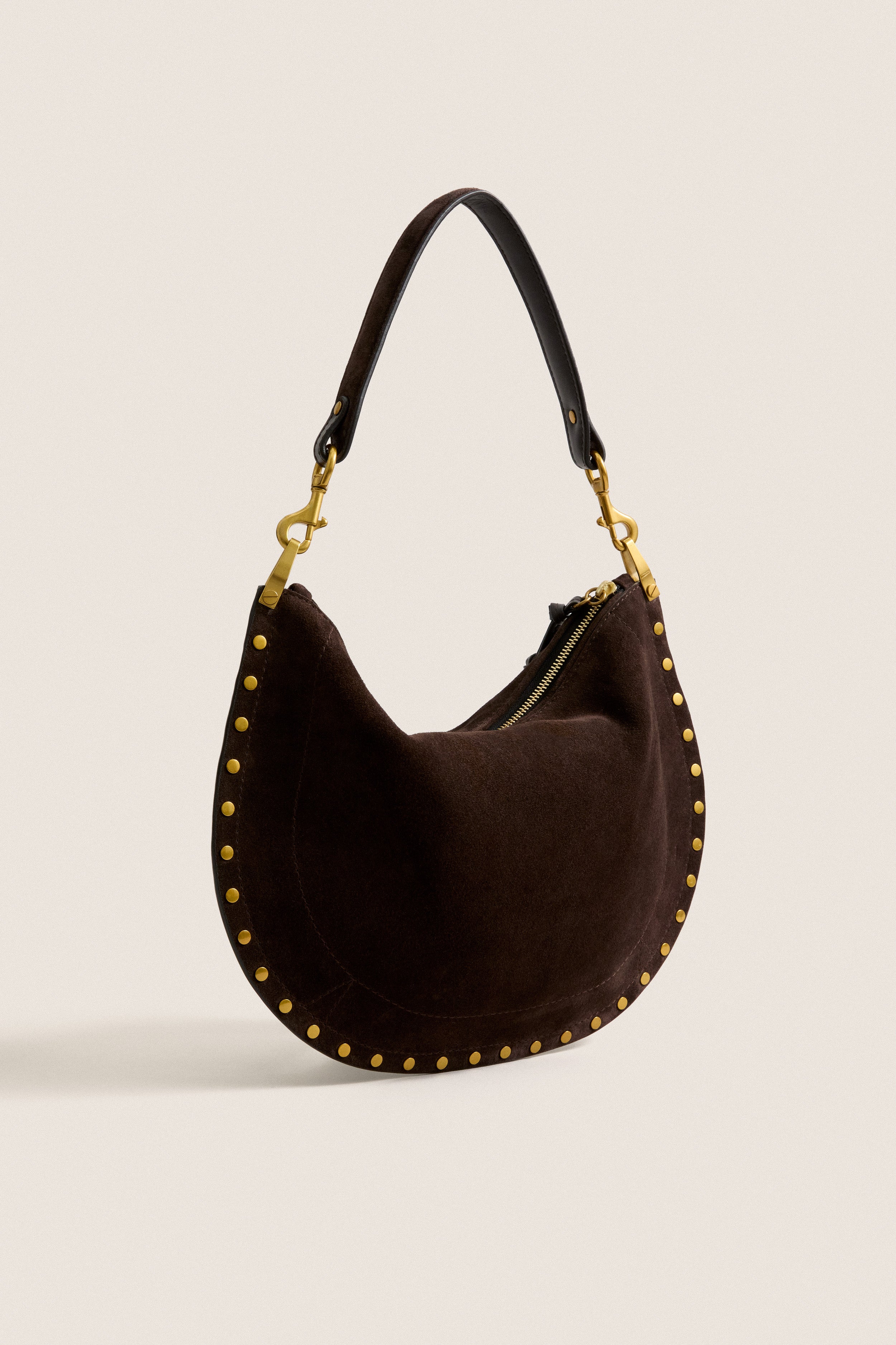 Coffee Oskan Soft Zip Shoulder Strap | Isabel Marant