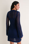 Navy Knit Knit Tammy Mini Dress