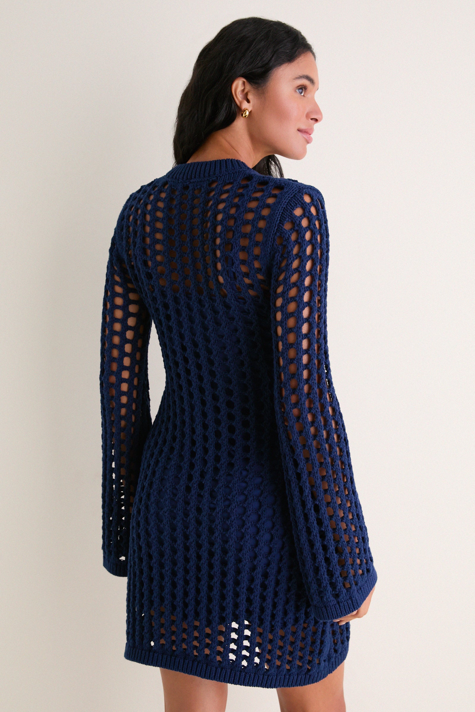 Navy Knit Knit Tammy Mini Dress