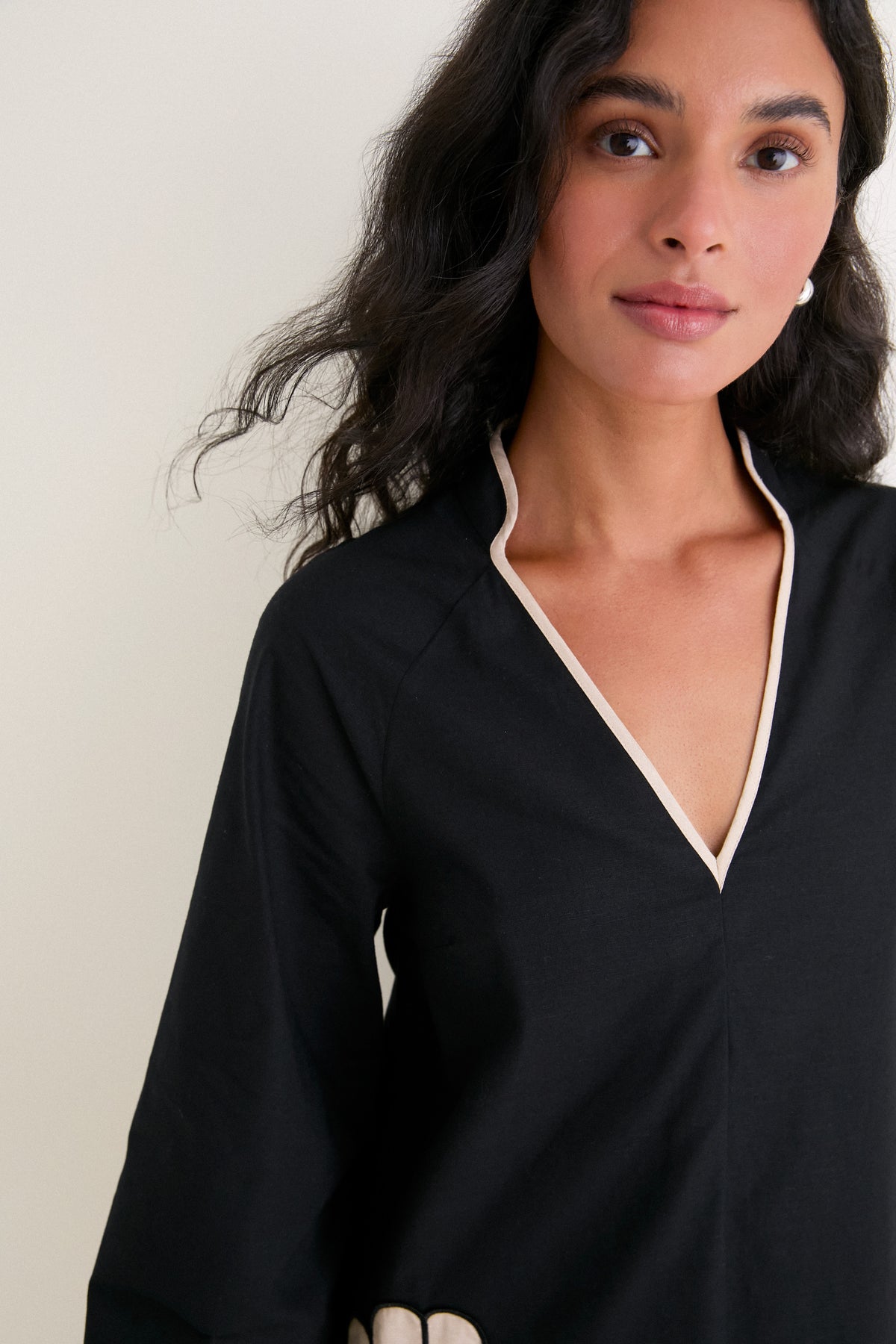 Black & Tan Seashell Oceana Mini Dress