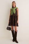 Chocolate Brown Eyelet Seaton Mini Dress