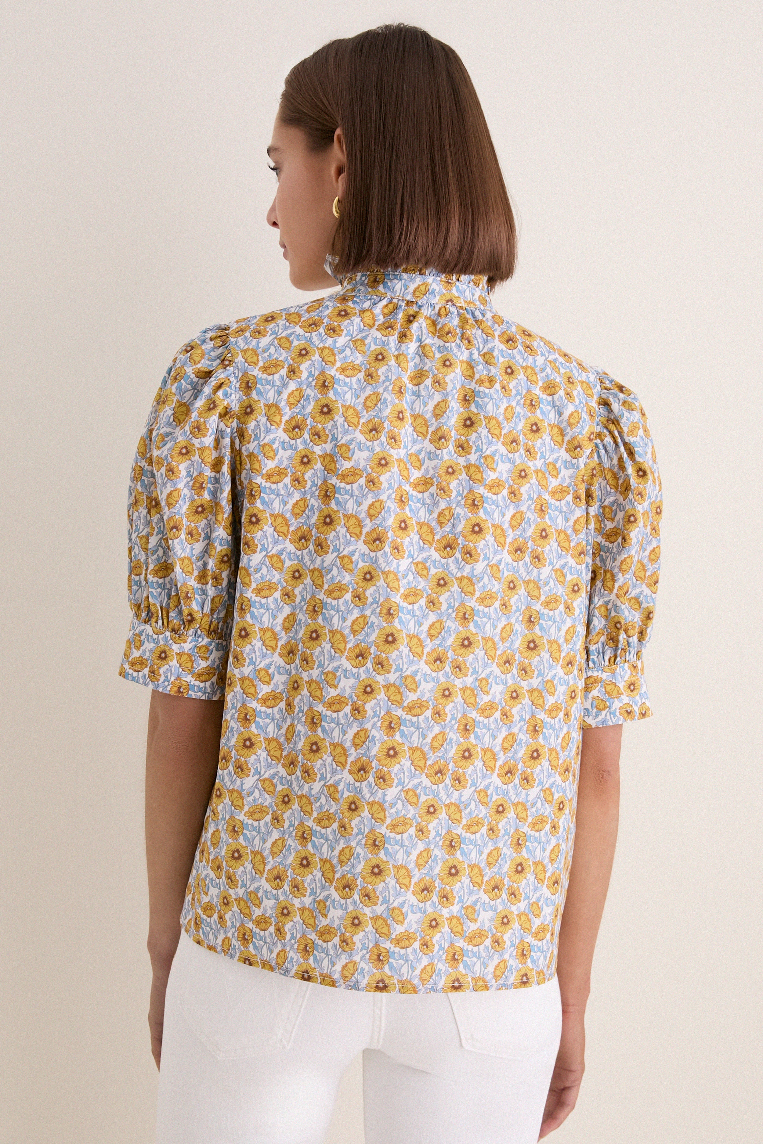 Mustard Floral Louisa Blouse
