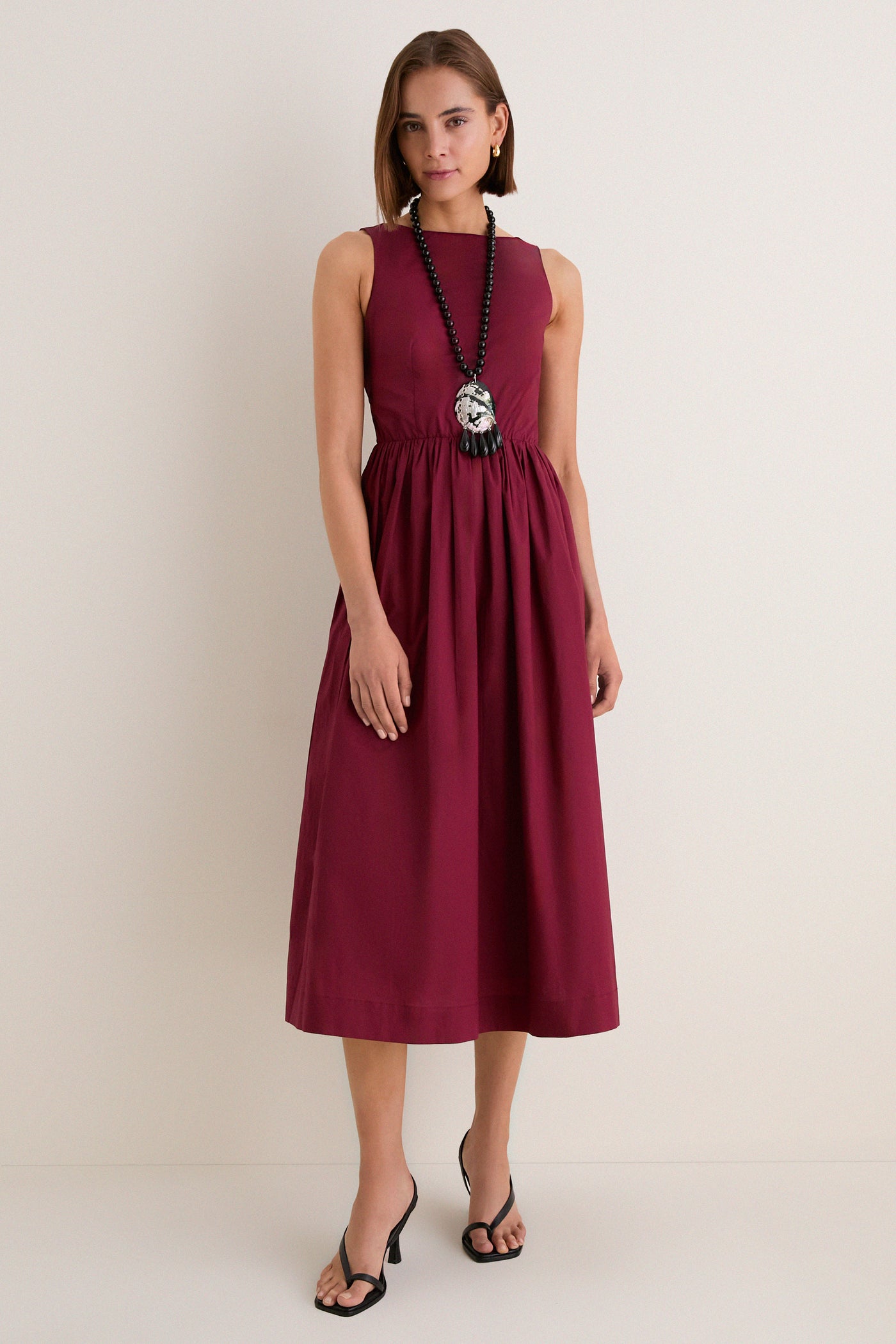 Merlot Open-Back Loire Maxi Dress