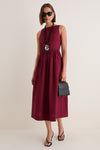 Merlot Open-Back Loire Maxi Dress