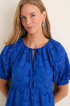 Royal Blue Eyelet Alexandra Mini Dress