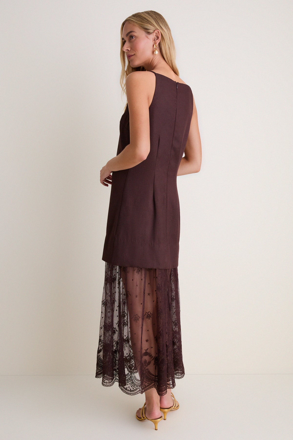 Chocolate Lace Julianne Maxi Dress