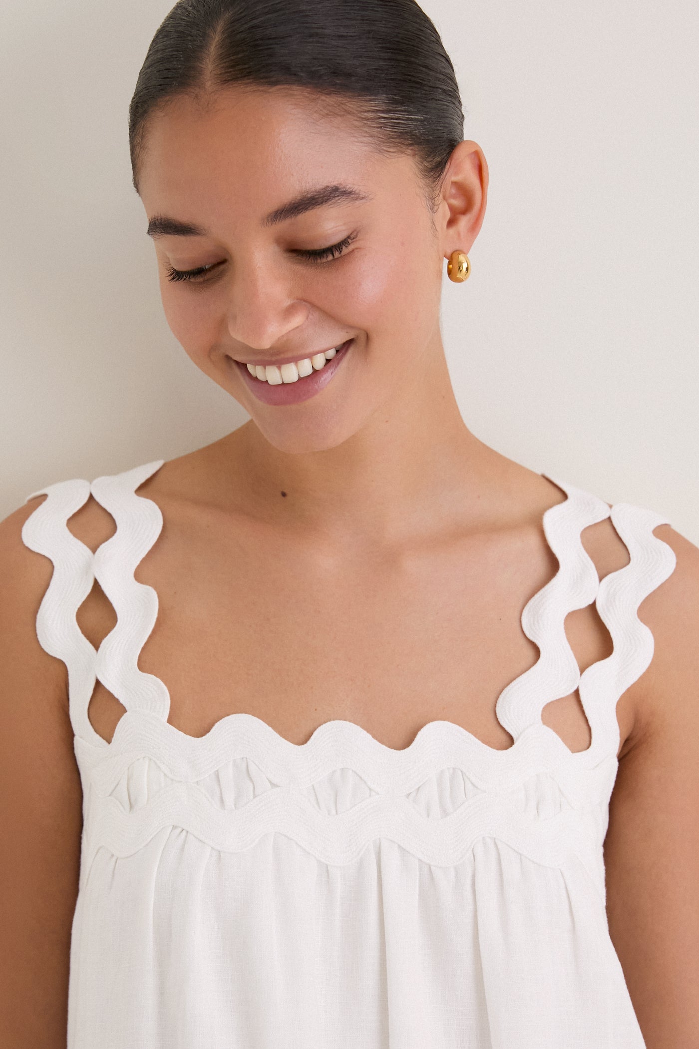 White Ric Rac Linen Ellis Mini Dress | Tuckernuck White Ric Rac Linen Ellis Mini Dress | Tuckernuck