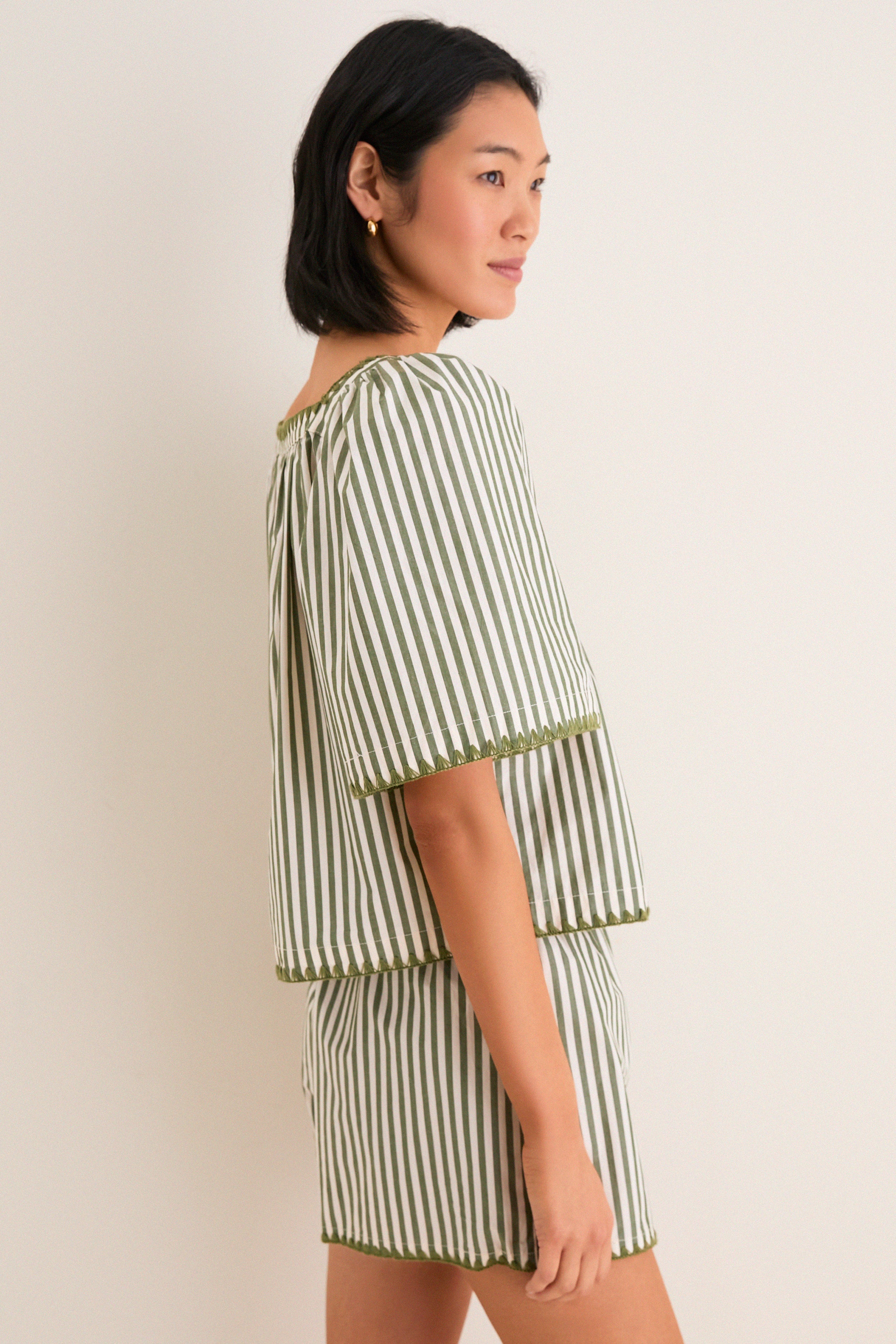 トップス OPEN YY STRIPE CONVERTIBLE HOOK TOPDRESS Jardin Stripe Whipstitch Viviana Top | Tuckernuck