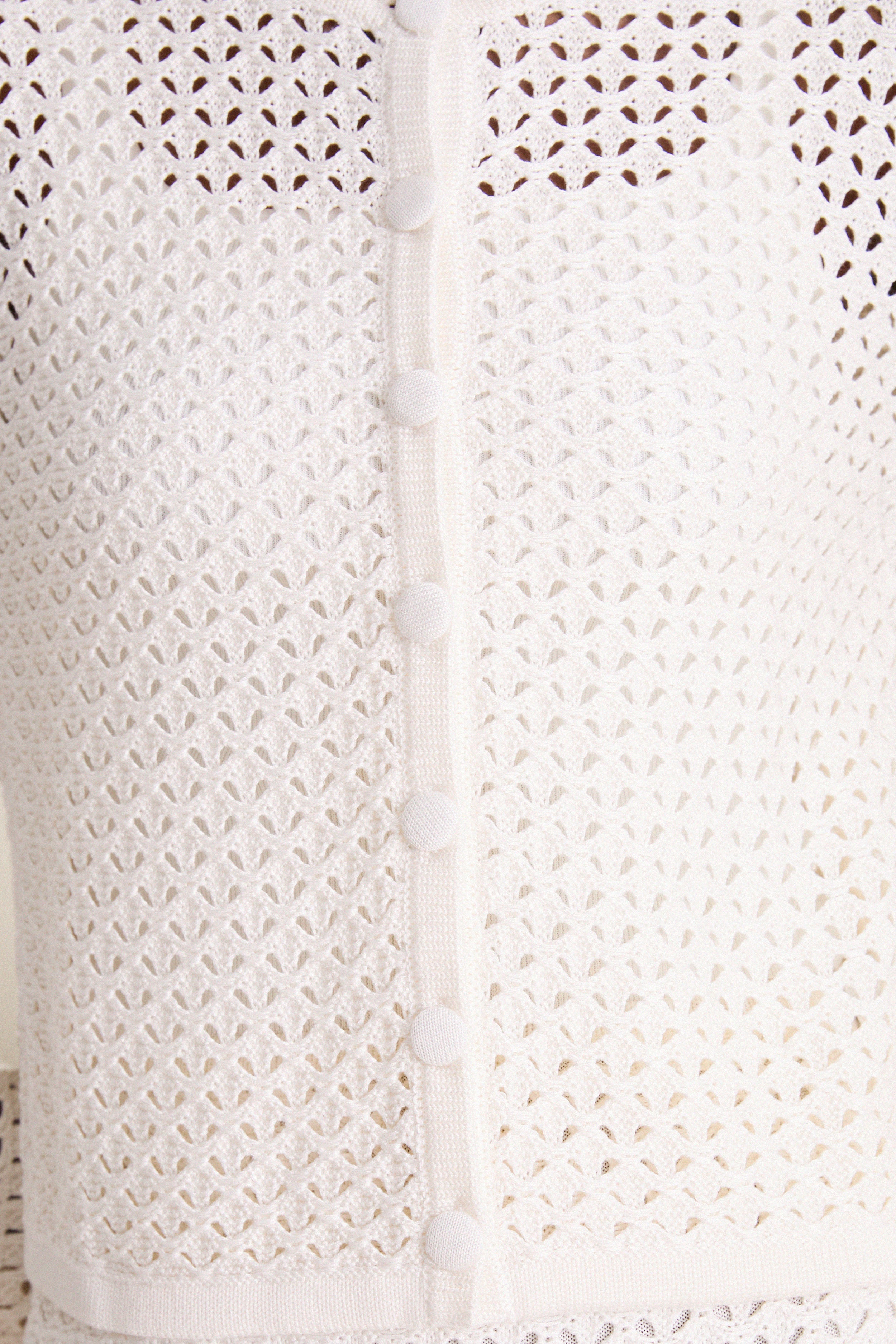 Ivory Crochet Lucy Cardigan