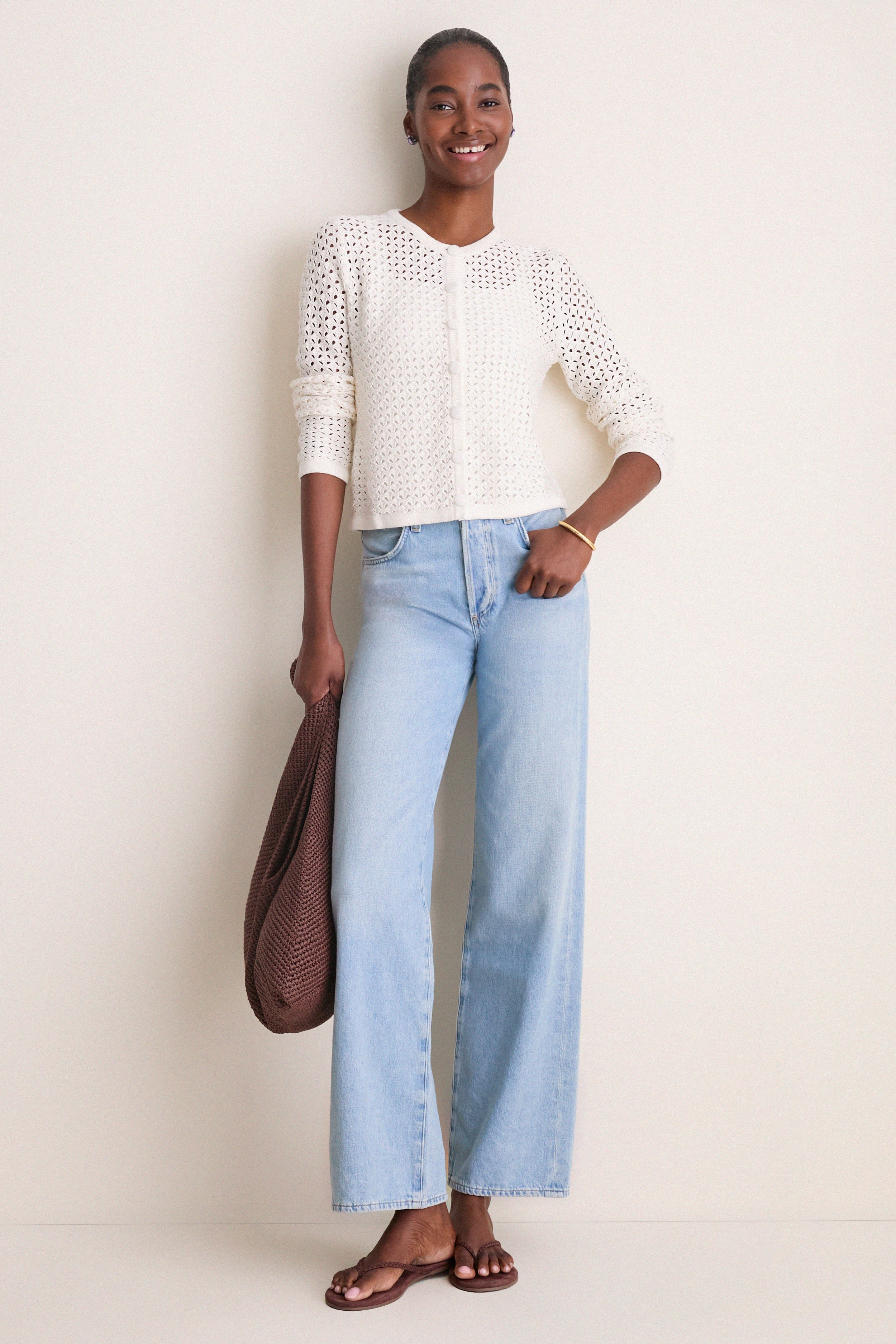 Ivory Crochet Martha Cardigan | Tuckernuck