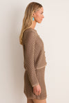 Mocha Crochet Lucy Cardigan