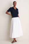 Navy Crochet Cotton Asher Polo
