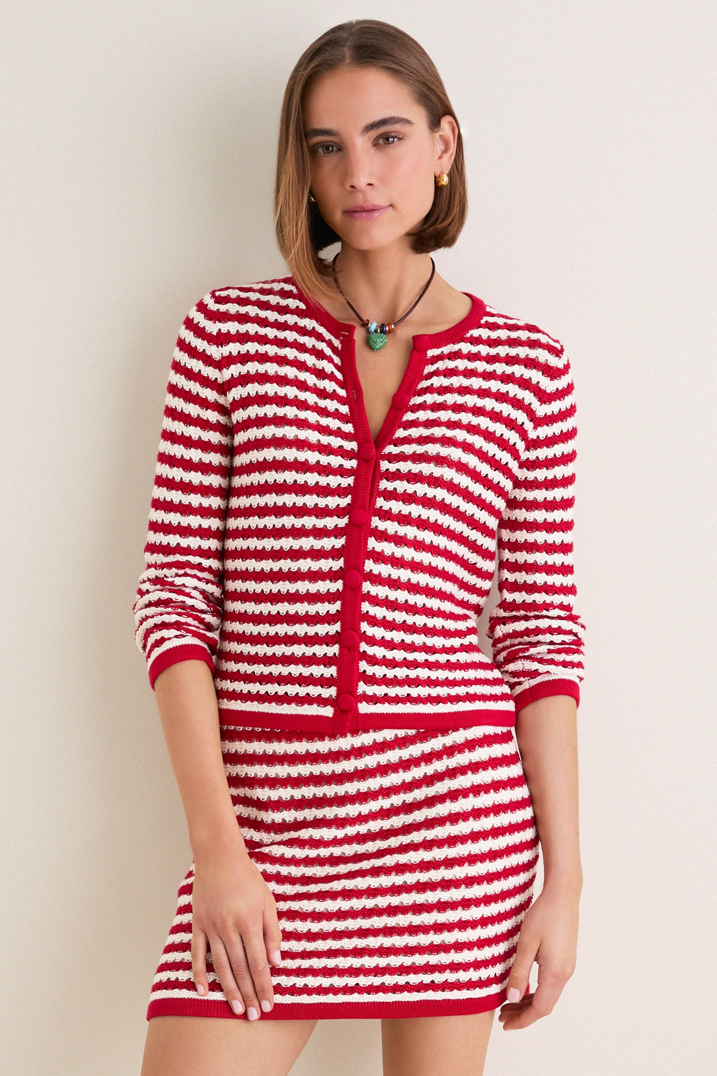Avenue Stripe Knit Martha Cardigan