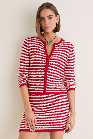 Avenue Stripe Knit Martha Cardigan