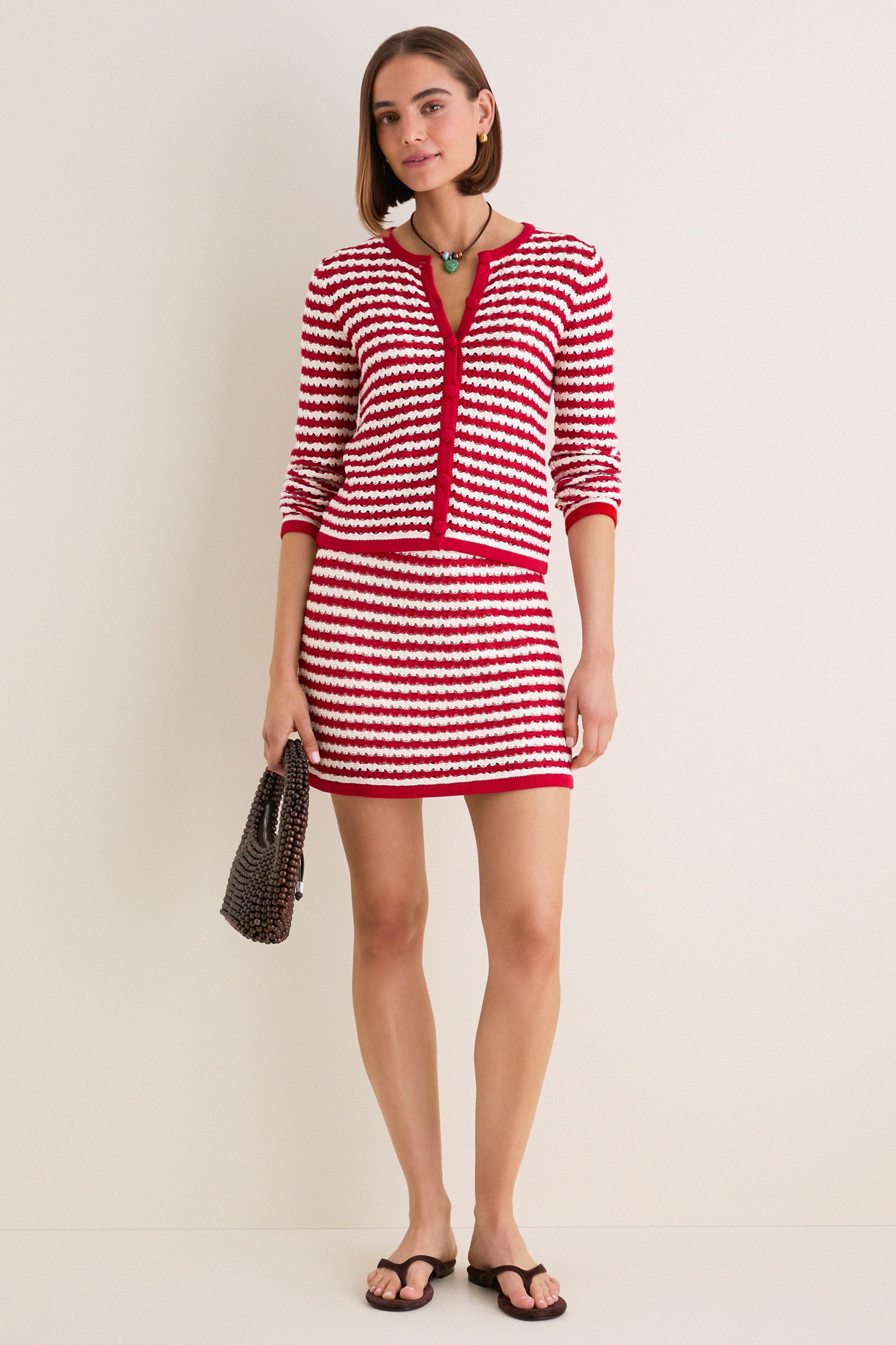 Avenue Stripe Knit Martha Cardigan