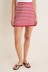 Avenue Stripe Knit Mystic Mini Skirt