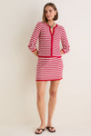 Avenue Stripe Knit Mystic Mini Skirt