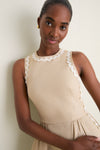 Sand Ric Rac Tie Brocks Dress
