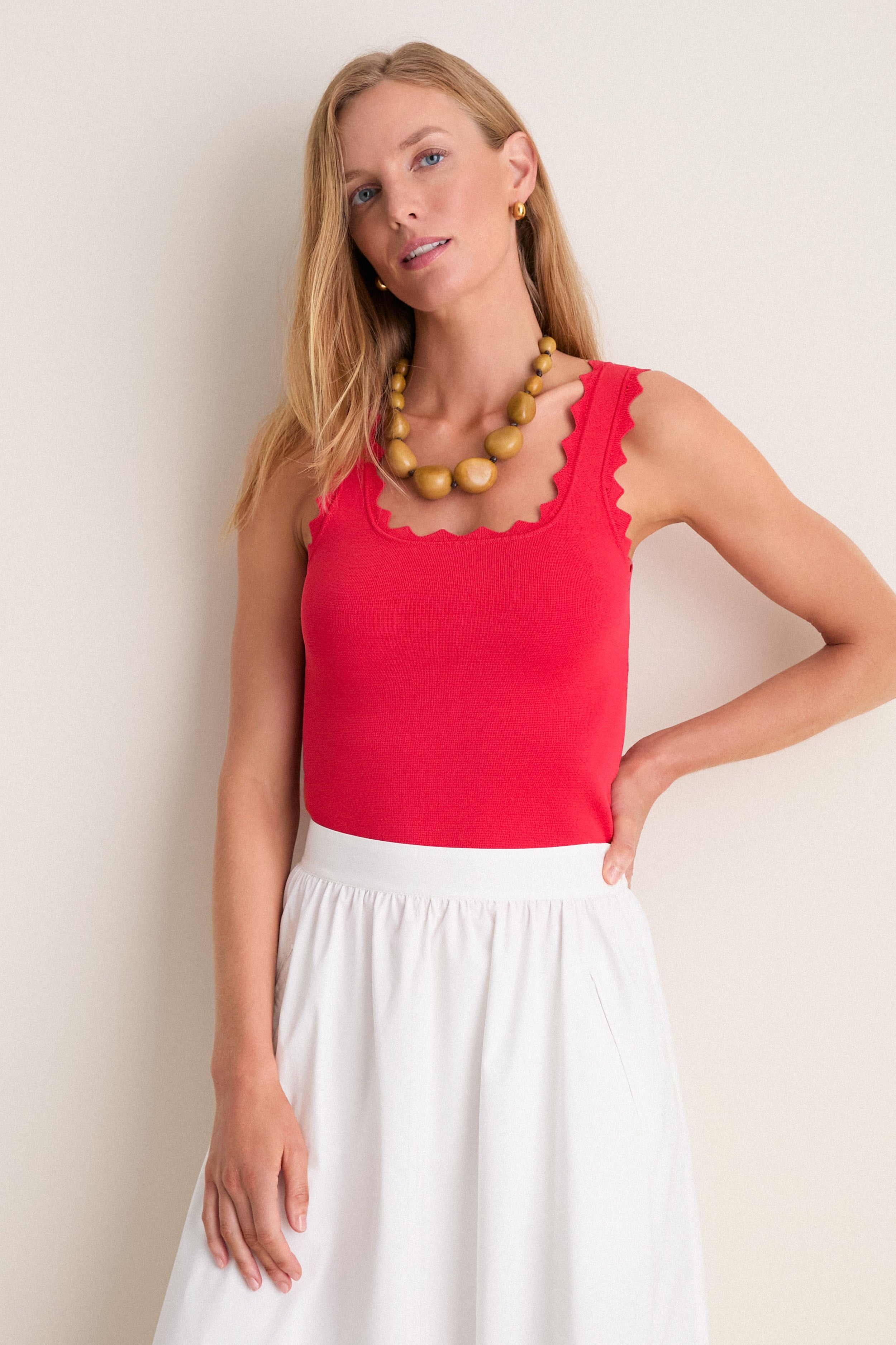 Cherry Ric Rac Compression Tank | Tuckernuck