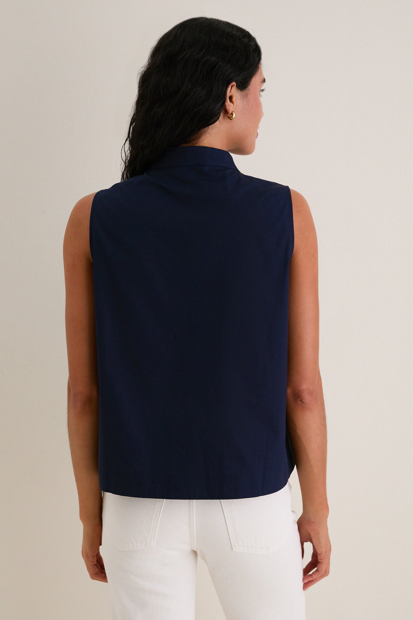 Navy Sleeveless Celeste Top