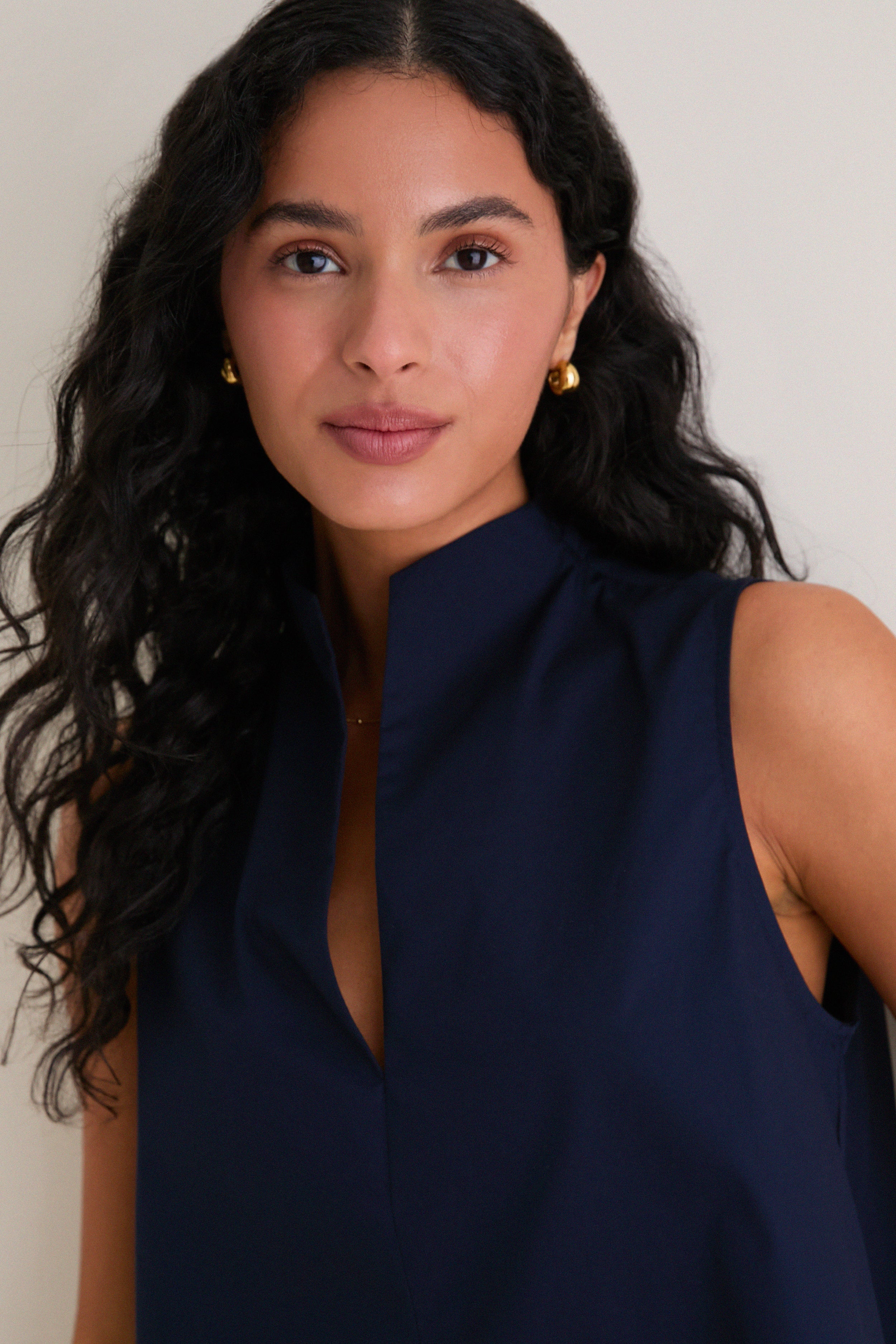 Navy Sleeveless Celeste Top | Tuckernuck