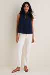Navy Sleeveless Celeste Top