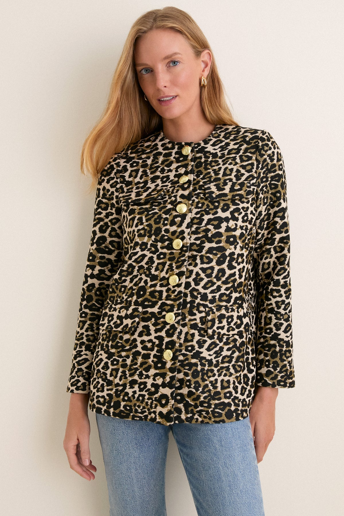 Leopard Tweed Jennings Jacket