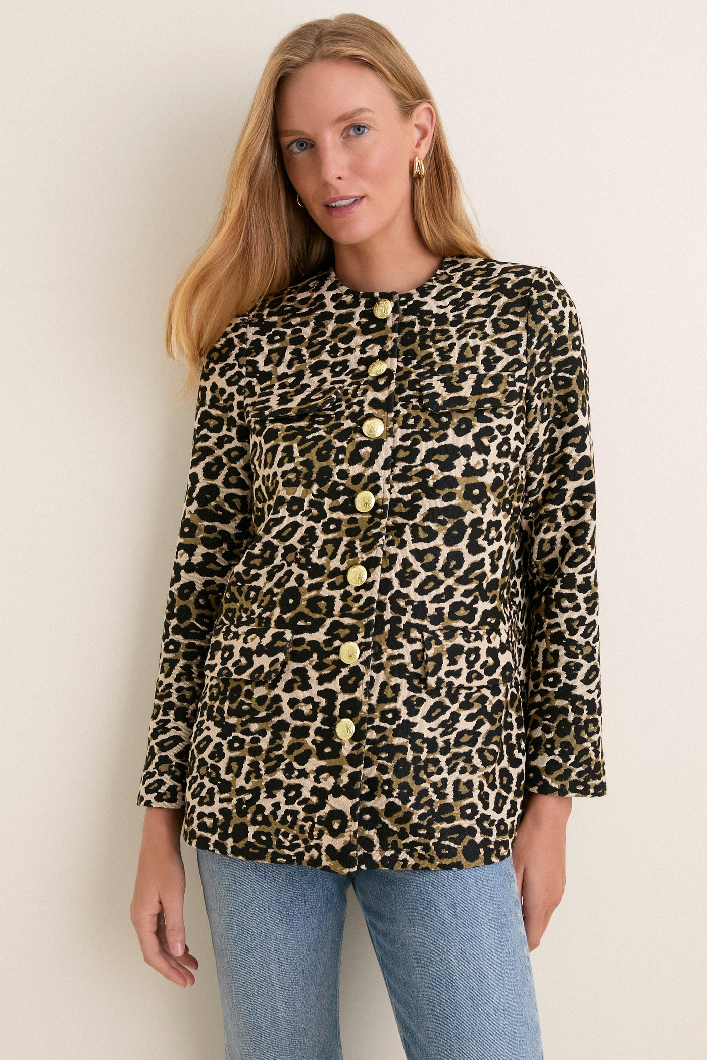 Leopard Tweed Jennings Jacket