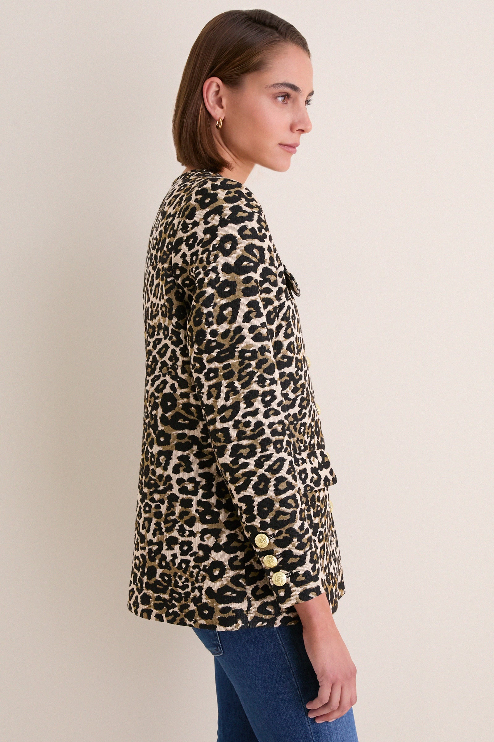 Leopard Tweed Jennings Jacket