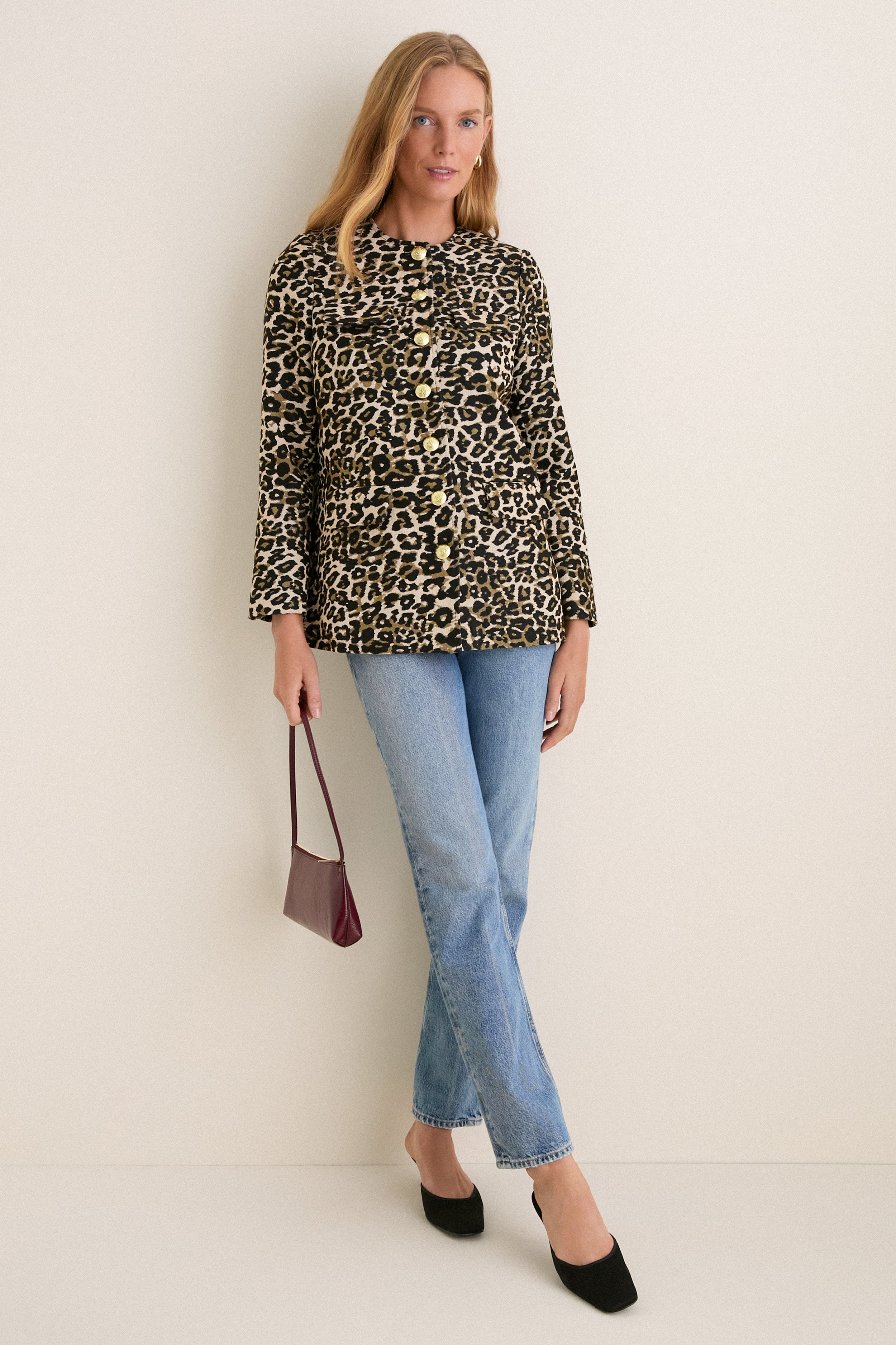 Leopard Tweed Jennings Jacket