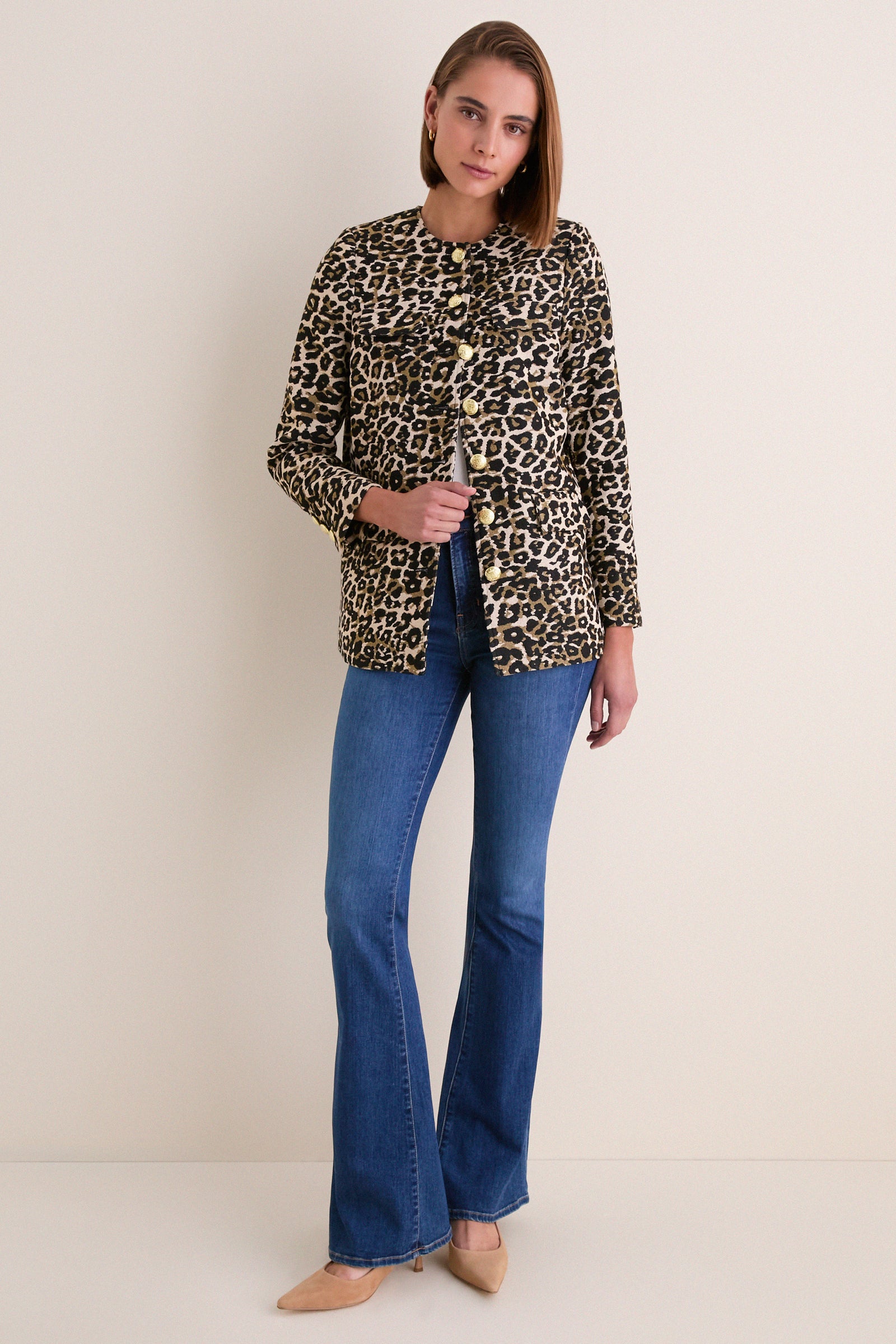 Leopard Tweed Jennings Jacket