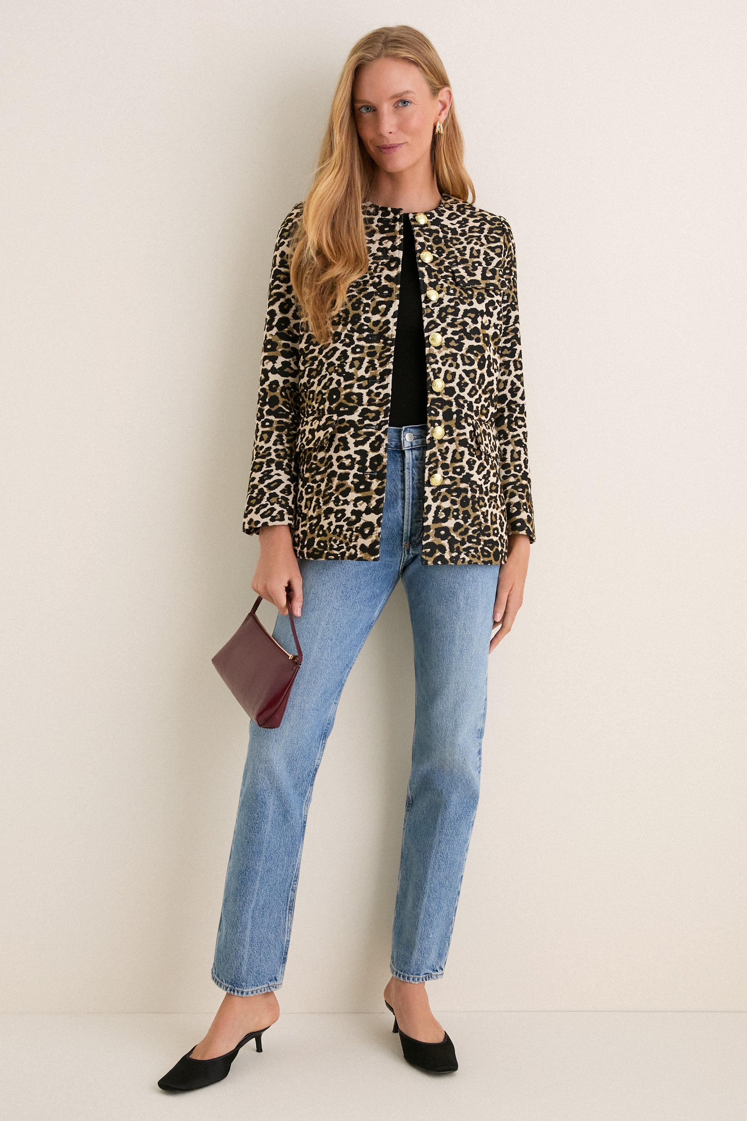 Leopard Tweed Jennings Jacket