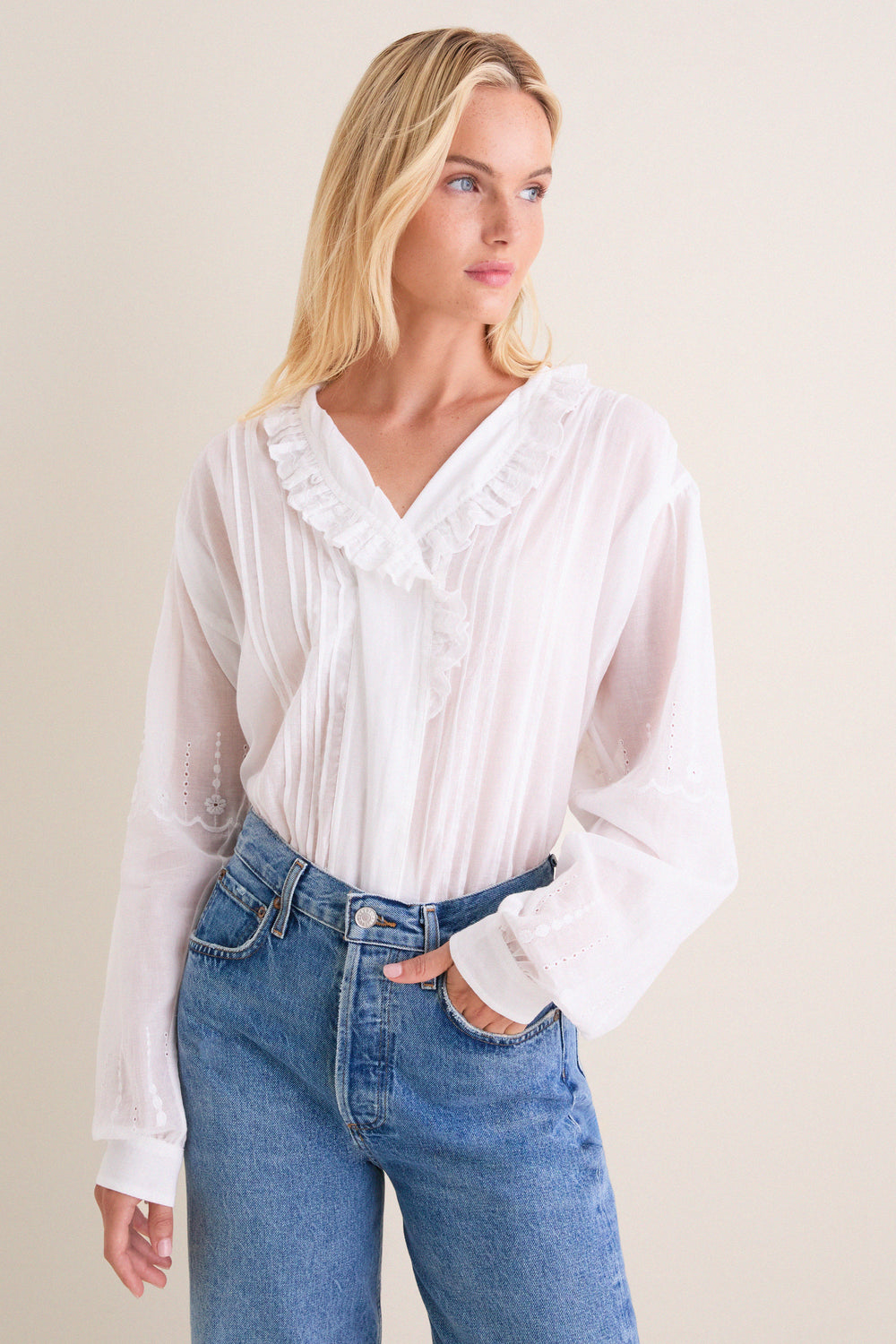 White Leota Blouse
