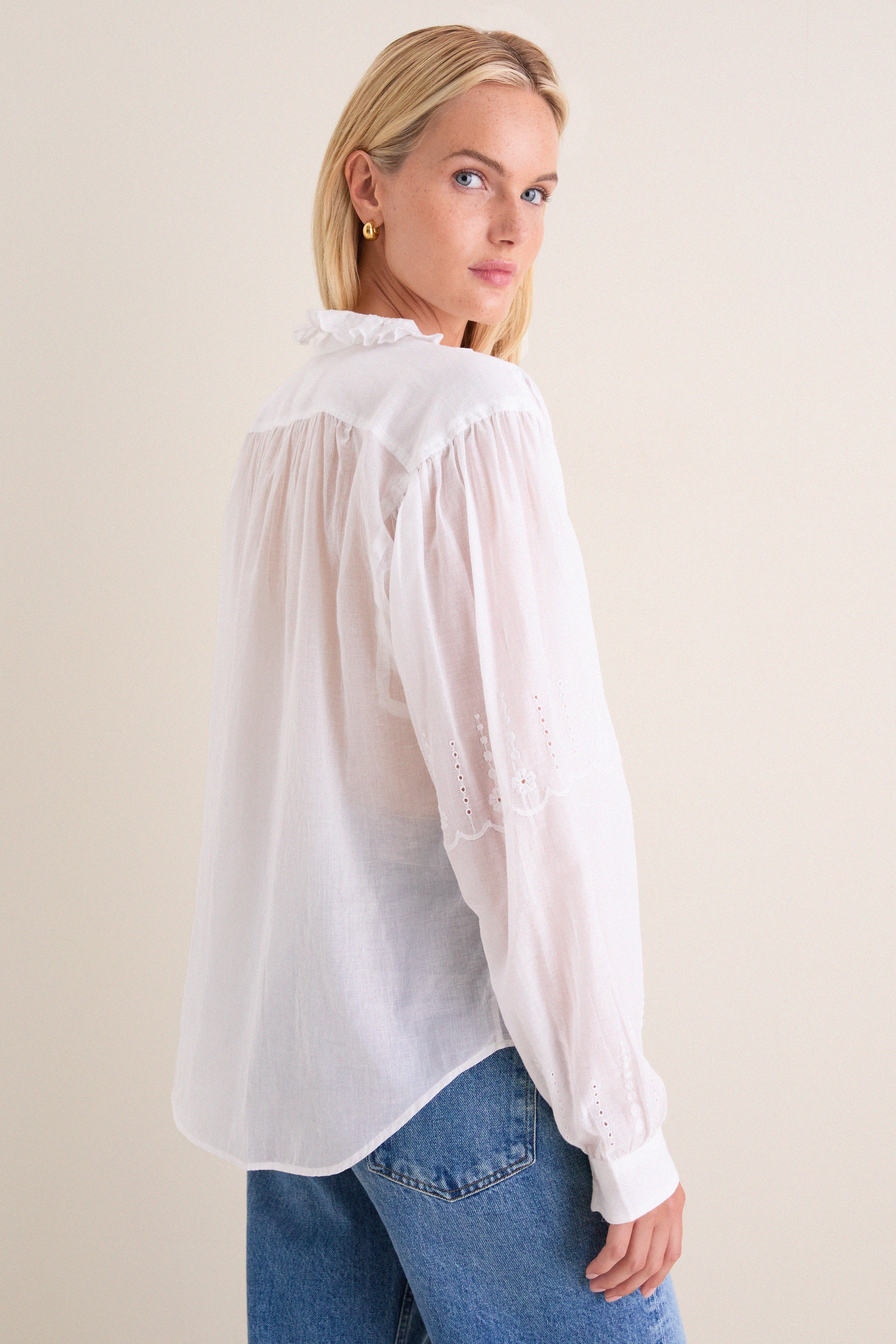 White Leota Blouse
