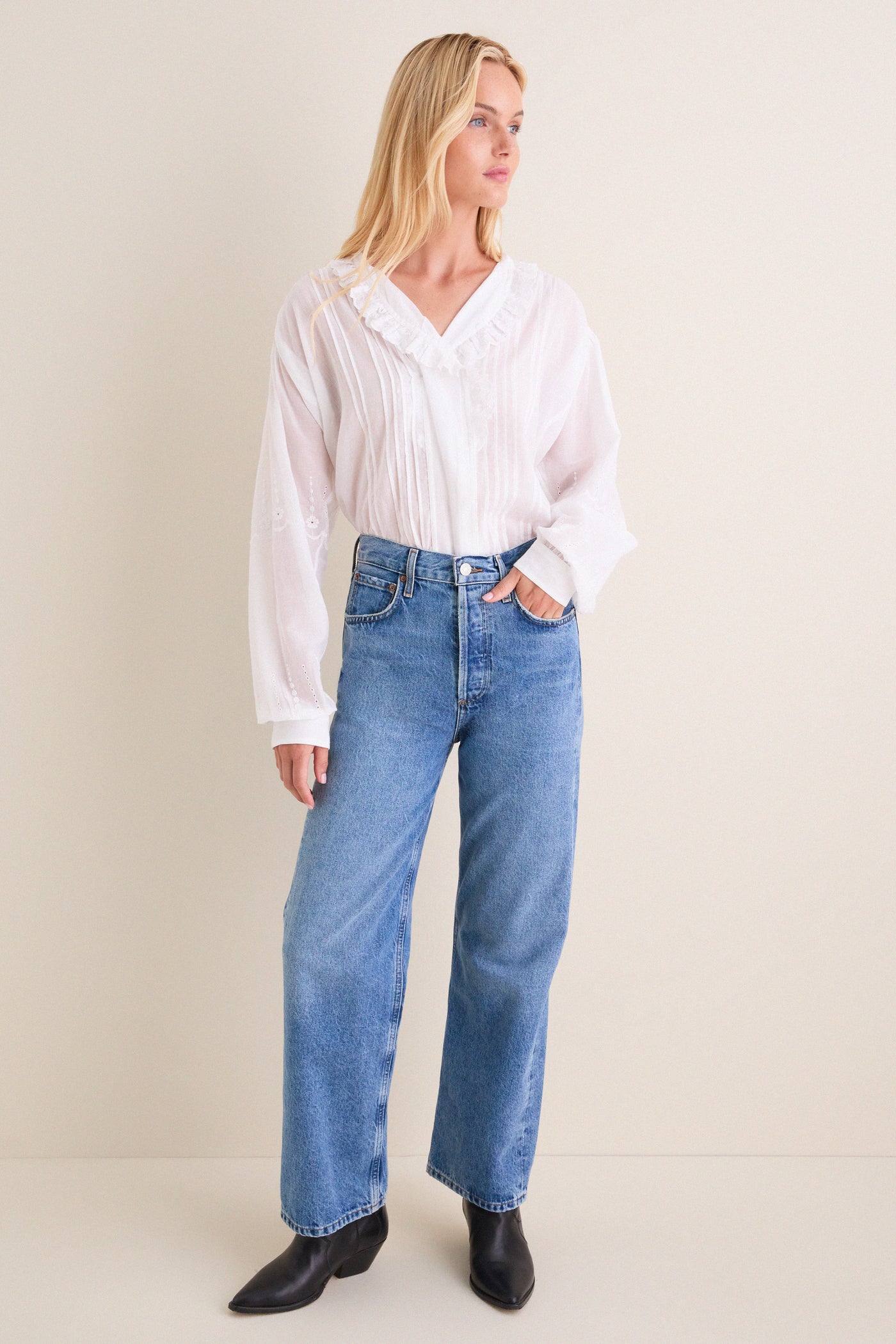 White Leota Blouse
