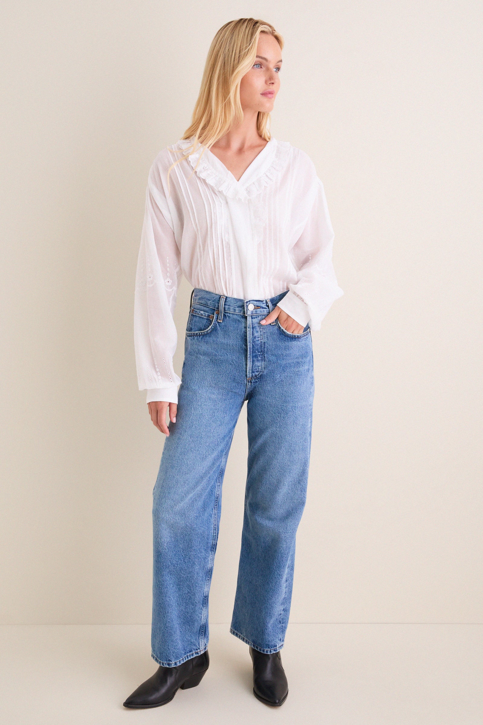 White Leota Blouse