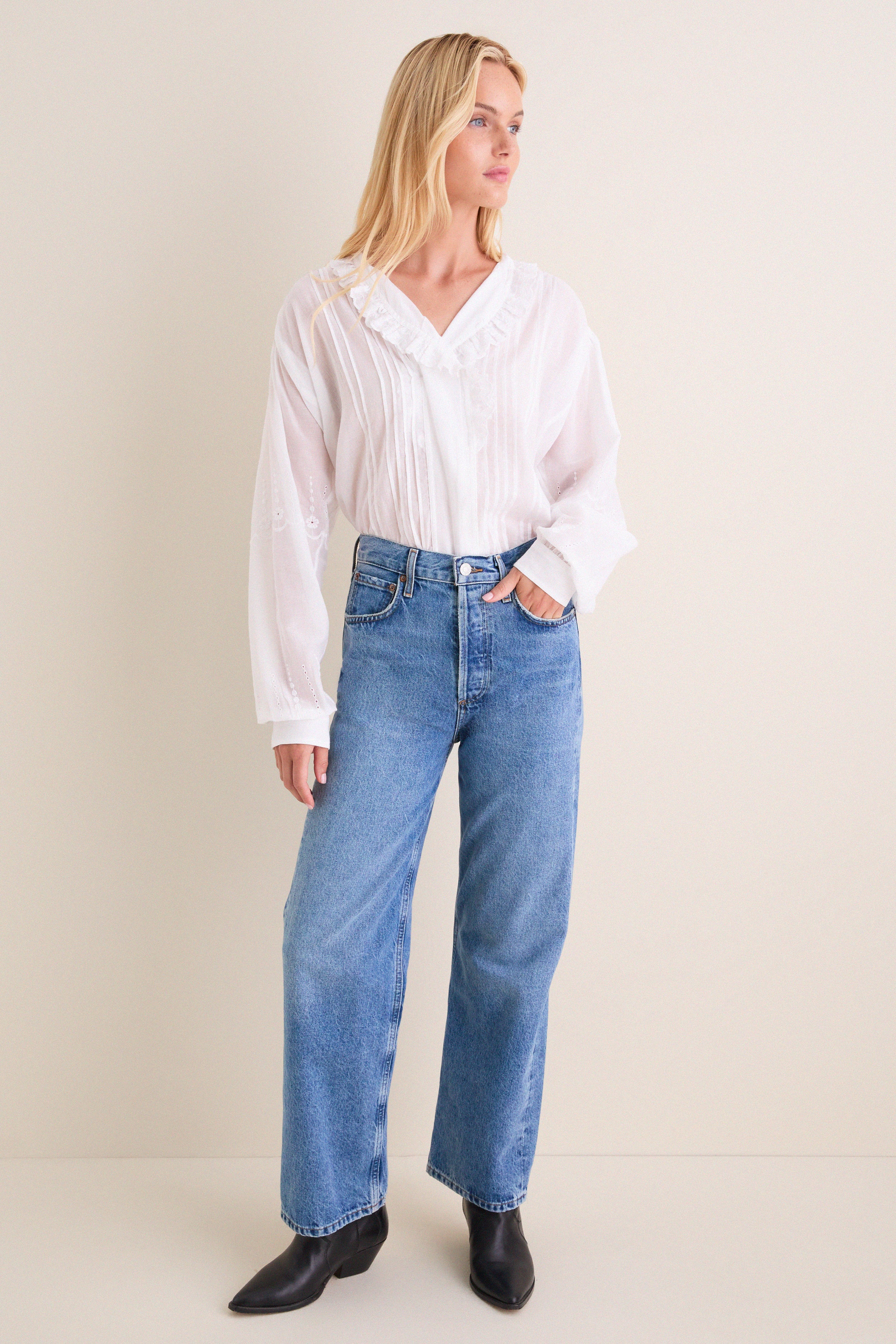 White Leota Blouse