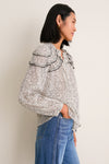 Ecru and Black Christa Blouse