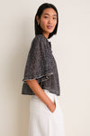Black and Ecru Douna Blouse