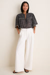 Black and Ecru Douna Blouse