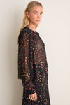 Black and Ecru Florine Blouse