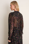 Black and Ecru Florine Blouse