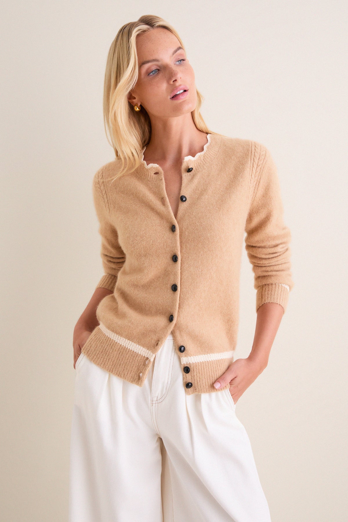 Camel Naia Cardigan